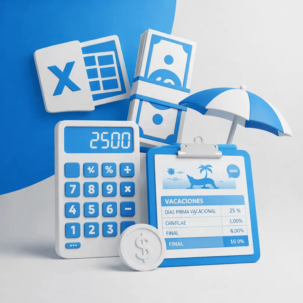 como calcular la prima vacacional en excel