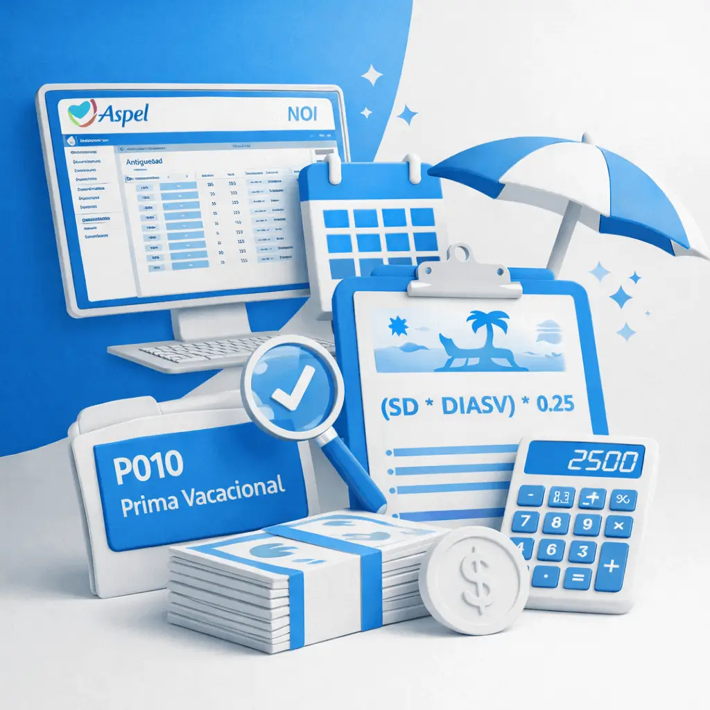 Formula prima vacacional Aspel NOI