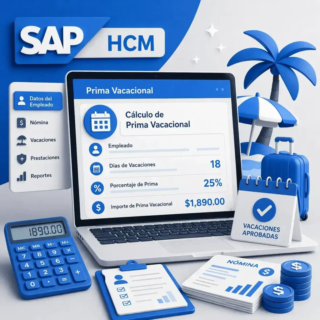 Cómo calcular la prima vacacional en SAP HCM