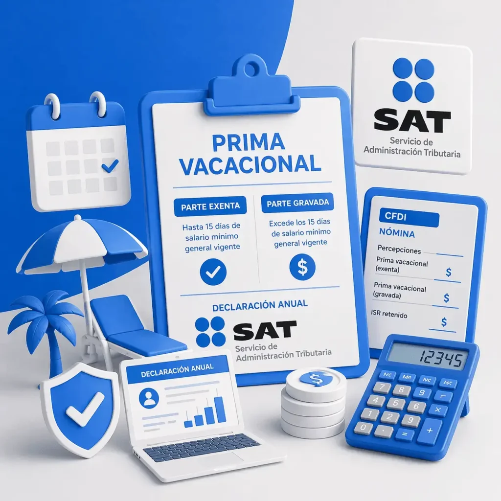 Cómo declarar la prima vacacional en el SAT en México